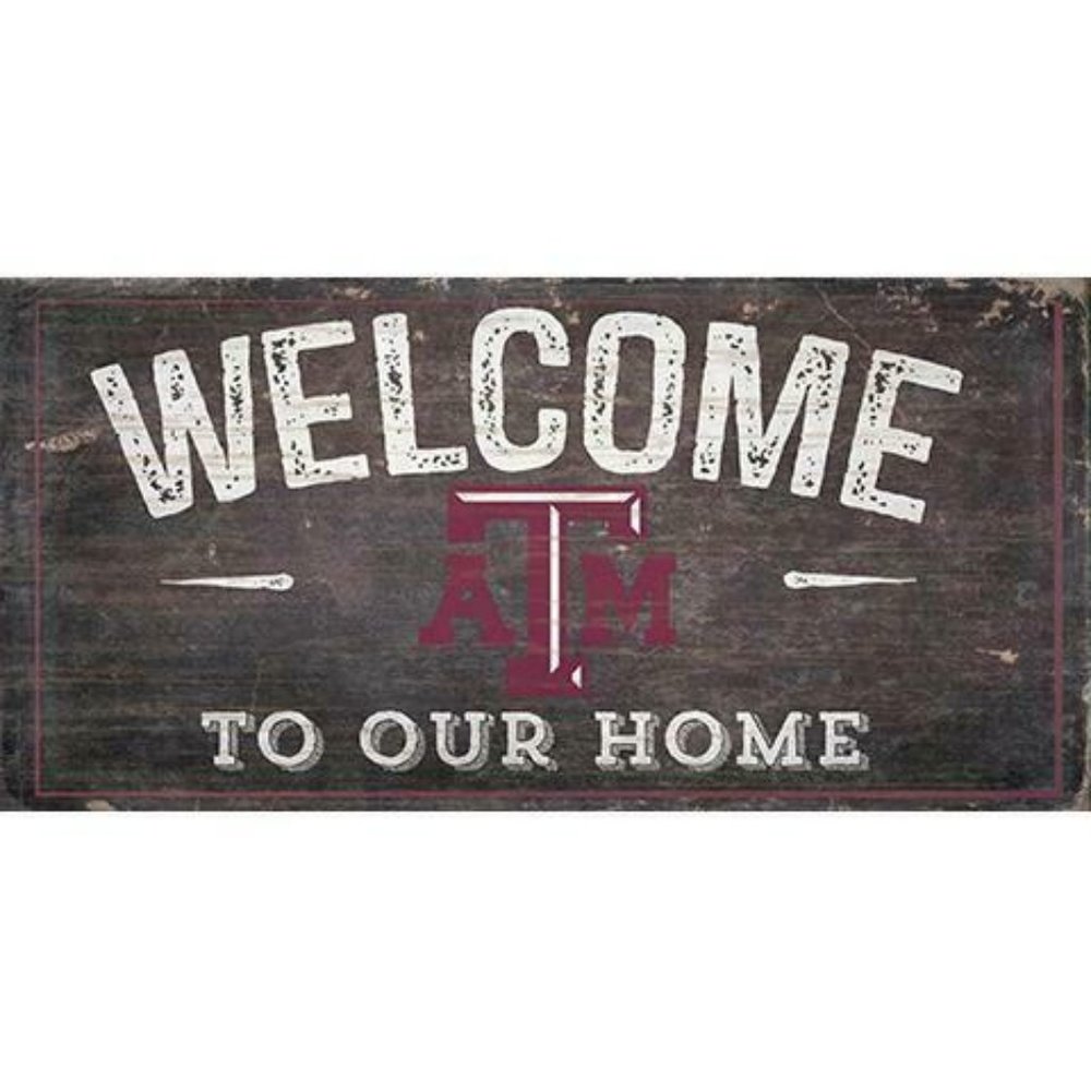 TEXAS A&M AGGIES WOOD SIGNS 6"X12"